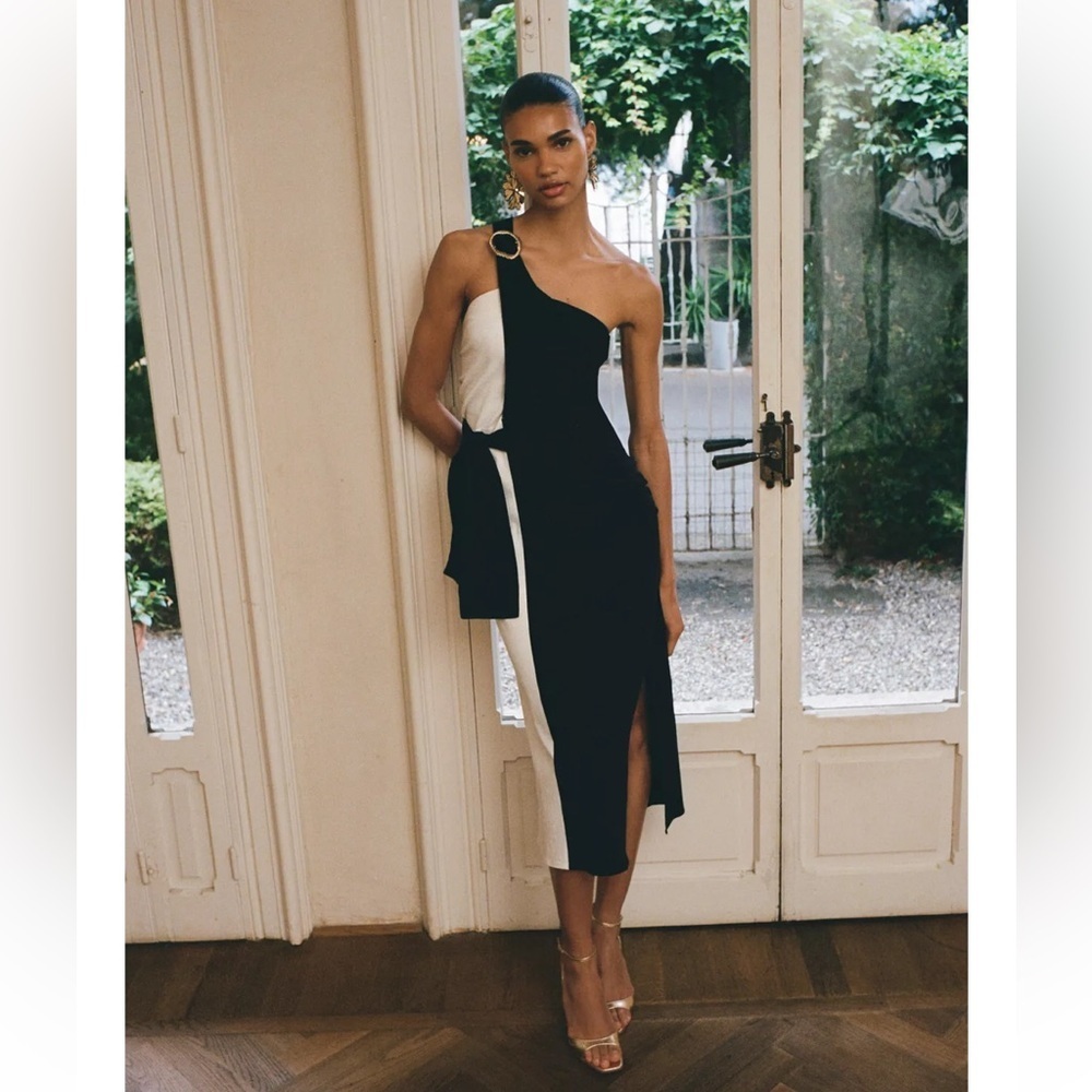 ZARA NEW ! VIRAL KNOTTED COMBINATION MIDI DRESS 
🚨FIRM PRICE NO DISCOUNT